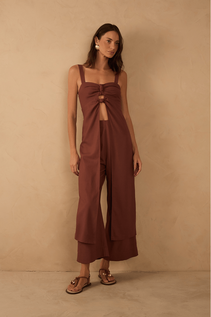 Macacão Linho Sobreposição