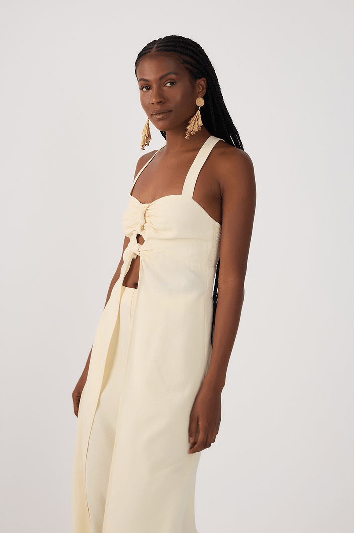 Macacão Linho Sobreposição