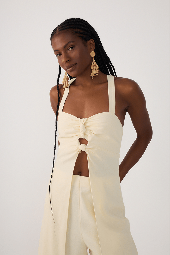 Macacão Linho Sobreposição