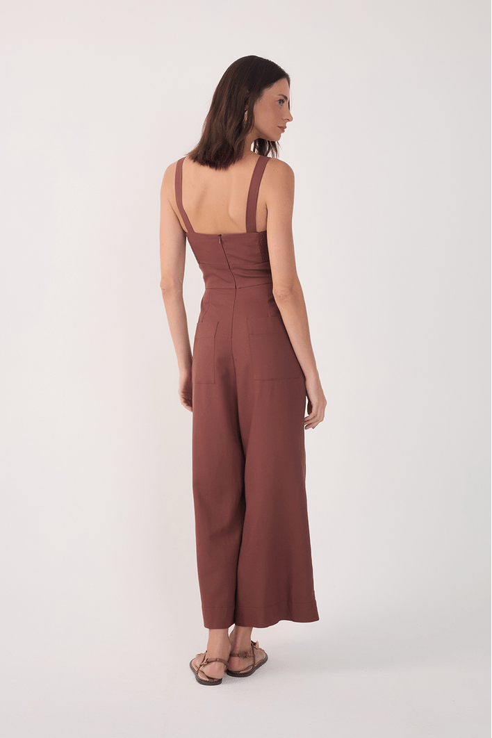 Macacão Linho Sobreposição