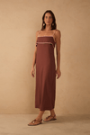 Vestido Cropped Linho Viés