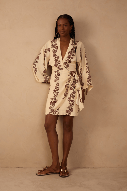 Vestido Cambraia Estampa Inspira