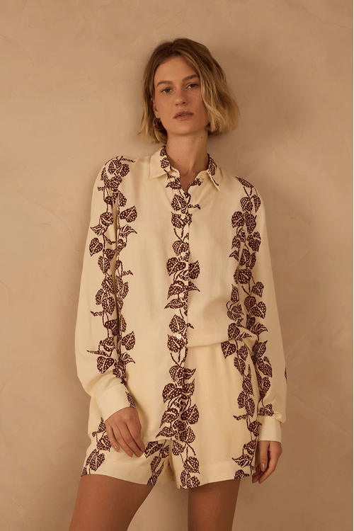 Camisa Cambraia Estampa Inspira