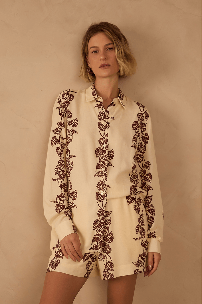 Camisa Cambraia Estampa Inspira