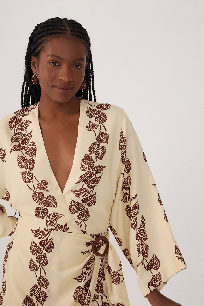 Vestido Cambraia Estampa Inspira