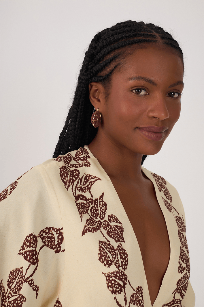 Vestido Cambraia Estampa Inspira
