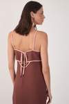 Vestido Cropped Linho Viés