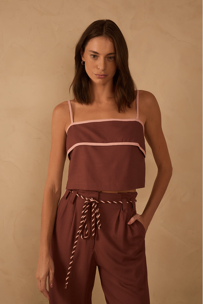 Blusa Cropped Viés