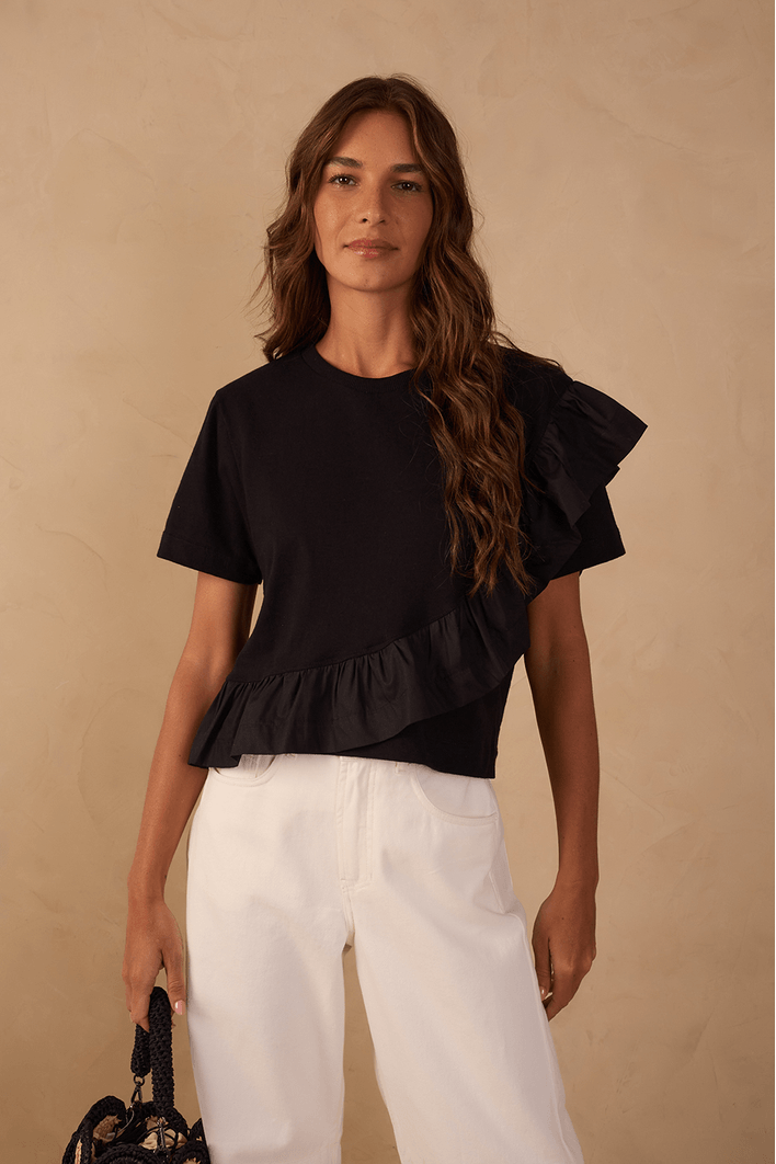 Blusa Babado Tecido