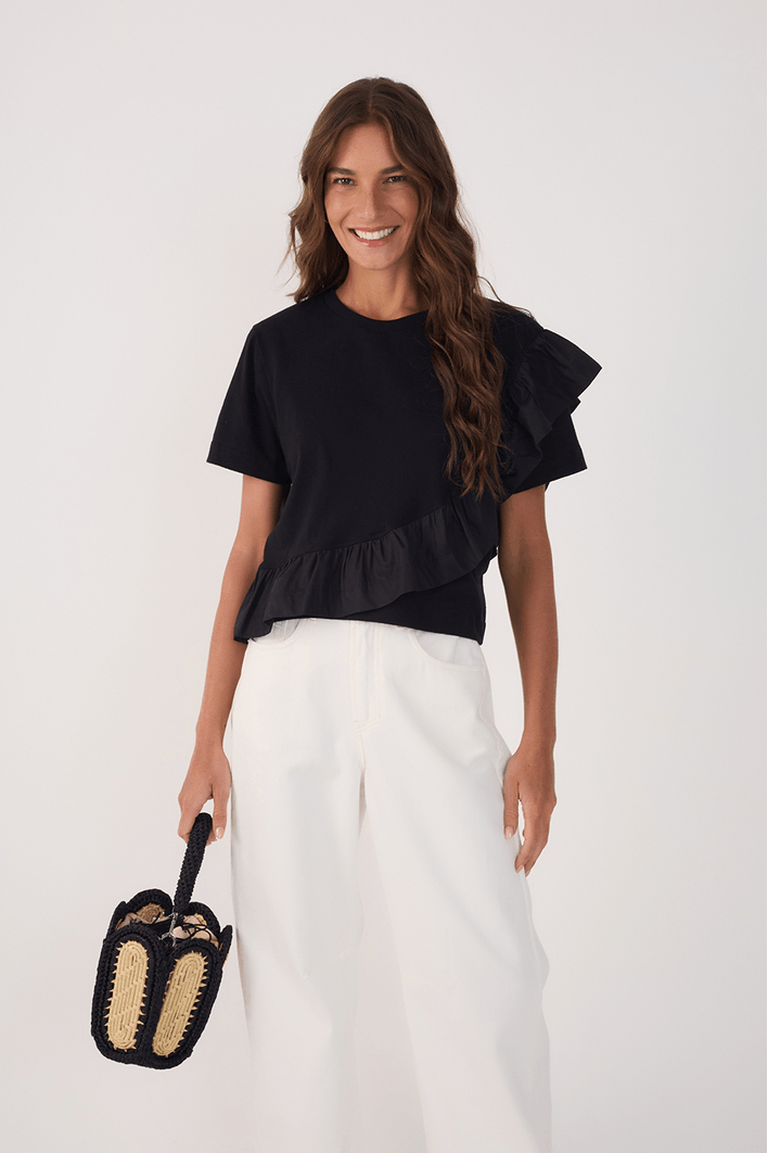 Blusa Babado Tecido