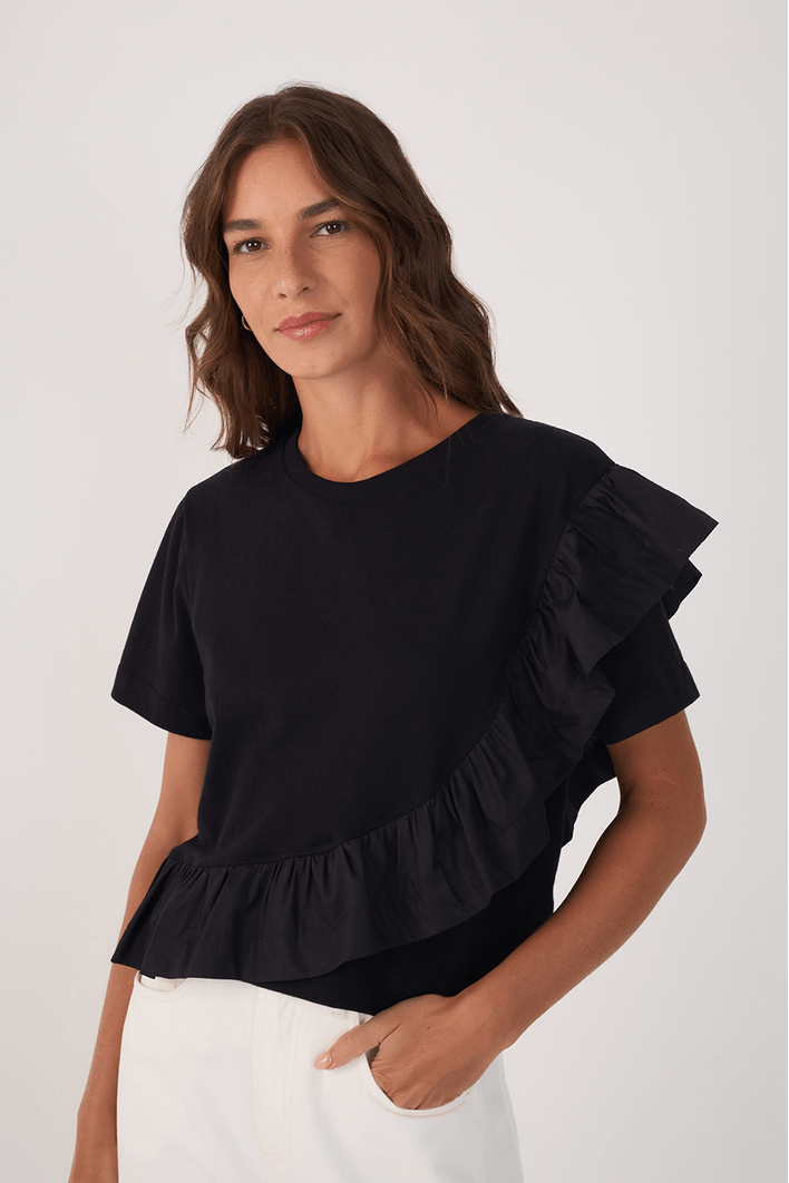 Blusa Babado Tecido