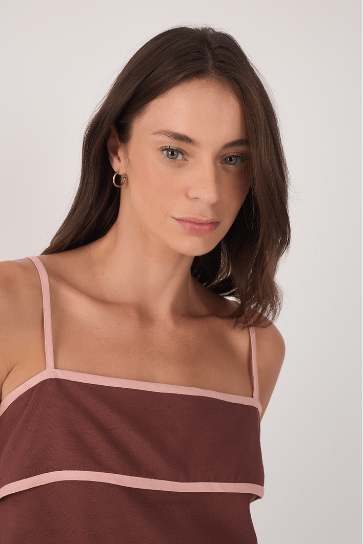 Blusa Cropped Viés