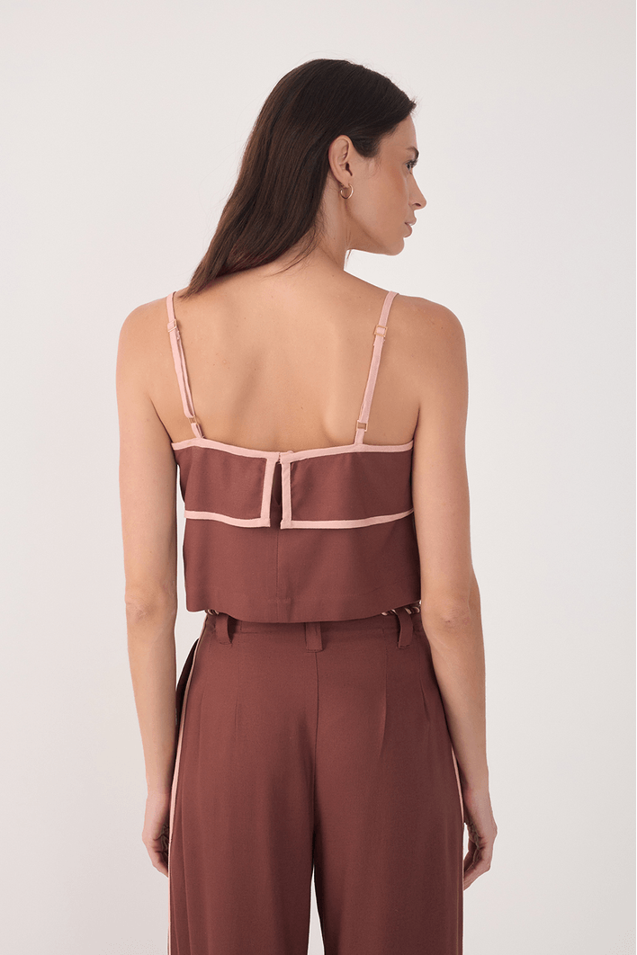 Blusa Cropped Viés