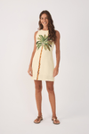 Vestido Linho Estampa Tropicana