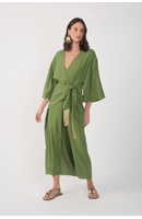 Vestido Cropped Crepe Pareo