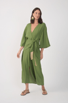 Vestido Cropped Crepe Pareo