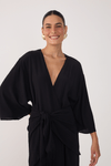 Vestido Cropped Crepe Pareo