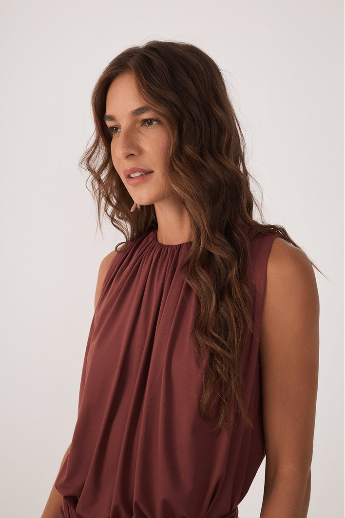 Vestido Básico Balonê Com Faixa