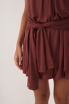 Vestido Básico Balonê Com Faixa