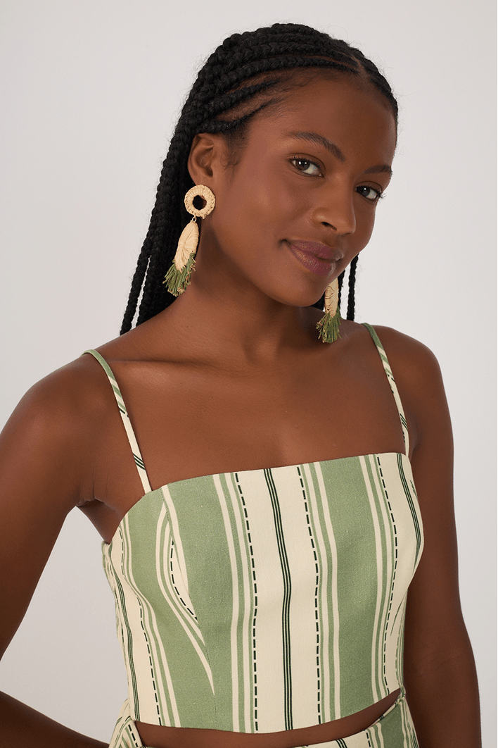 Vestido Midi Estampa Descanso Verde