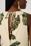 Blusa Linho Estampa Folhar