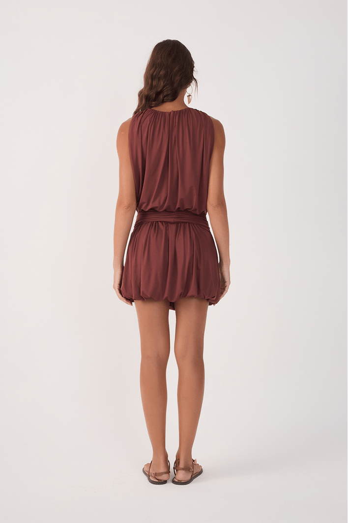 Vestido Básico Balonê Com Faixa