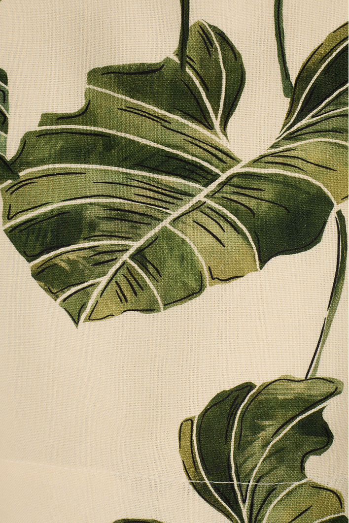 Blusa Linho Estampa Folhar