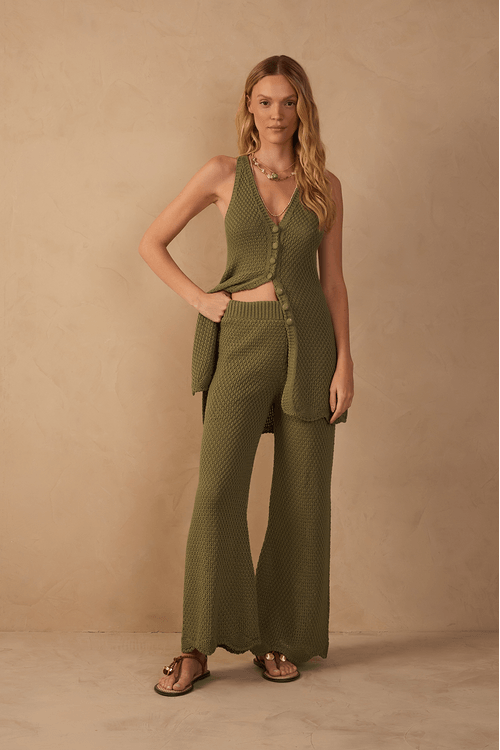 Calça Tricot Barra Ondas