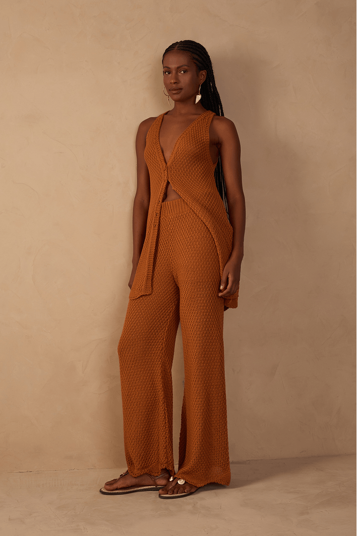 Calça Tricot Barra Ondas