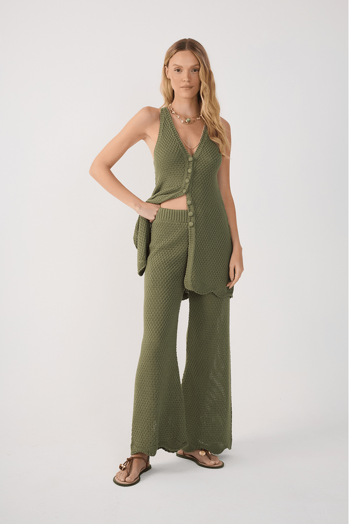 Calça Tricot Barra Ondas
