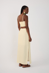Saia Cropped Linho Estampa Tropicana