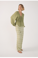 Calça Crepe Estampa Jardim