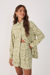 Camisa Crepe Estampa Jardim