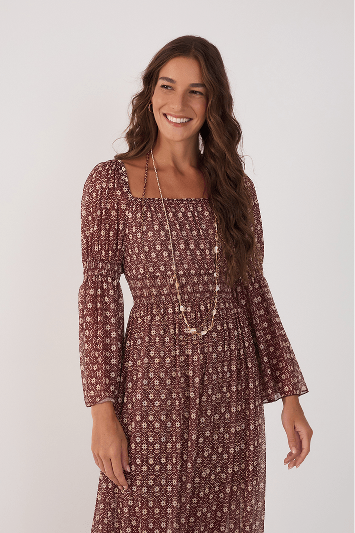 Vestido Bata Estampa Essência