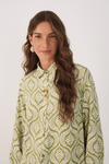 Camisa Crepe Estampa Jardim