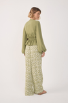 Calça Crepe Estampa Jardim