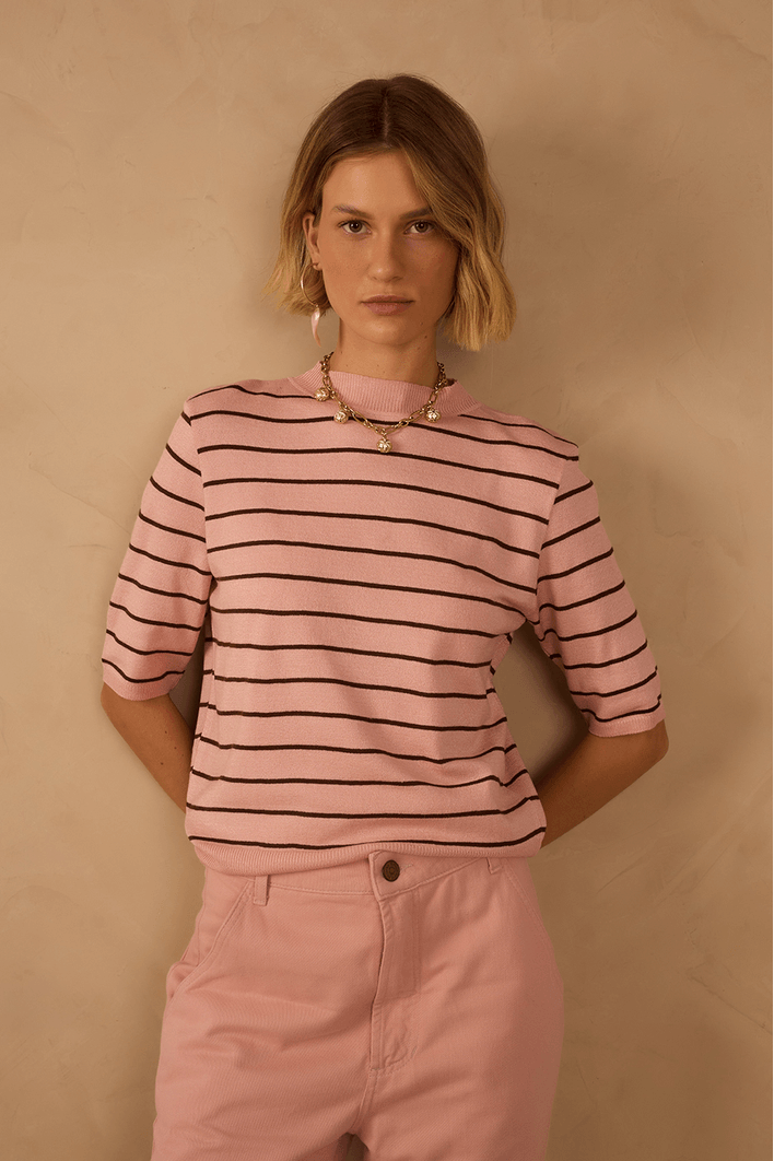 Blusa Tricot Manga Curta