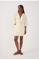 Vestido Curto Linho Mangão