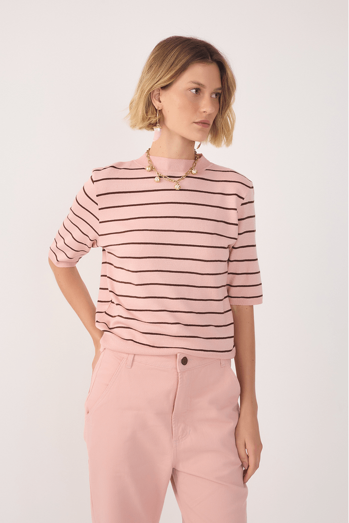 Blusa Tricot Manga Curta