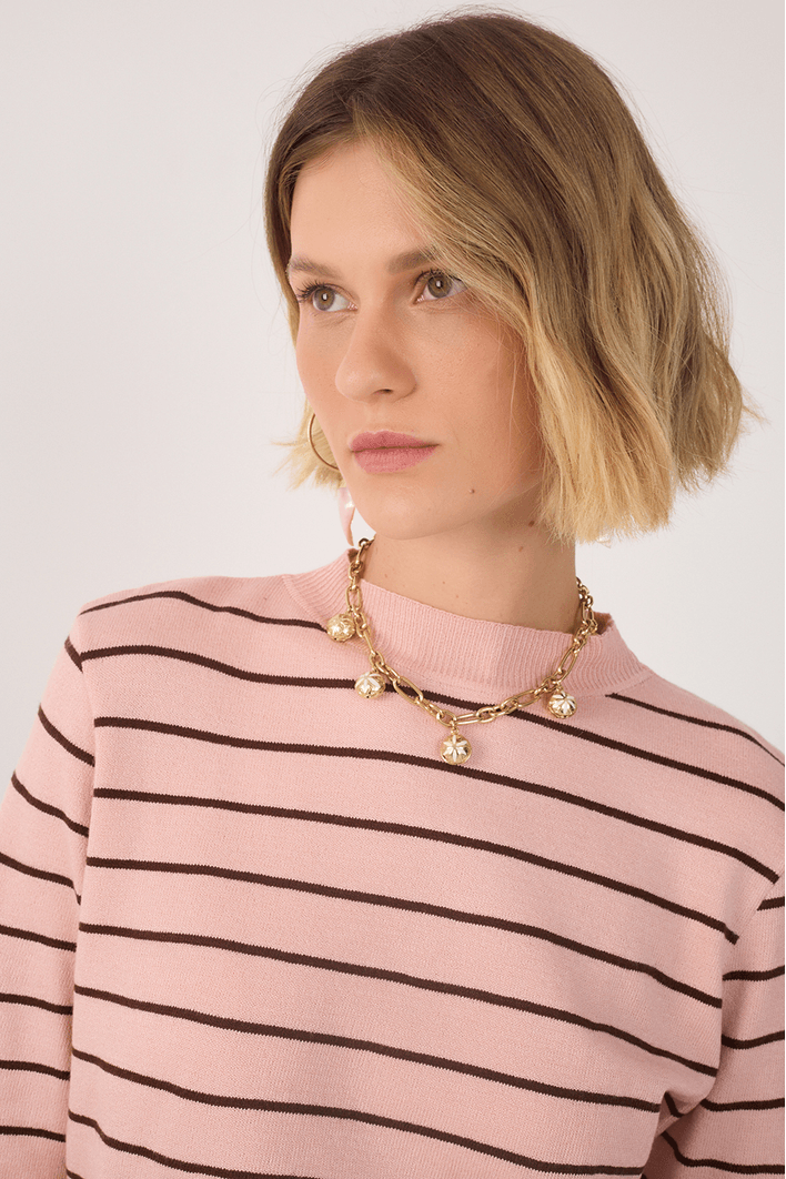 Blusa Tricot Manga Curta
