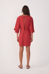 Vestido Curto Linho Mangão