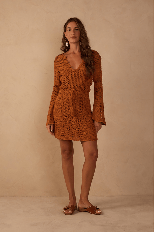 Vestido Tricot Vintage Botões