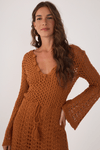 Vestido Tricot Vintage Botões
