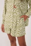 Short Crepe Estampa Jardim