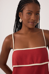 Vestido Cropped Linho Viés