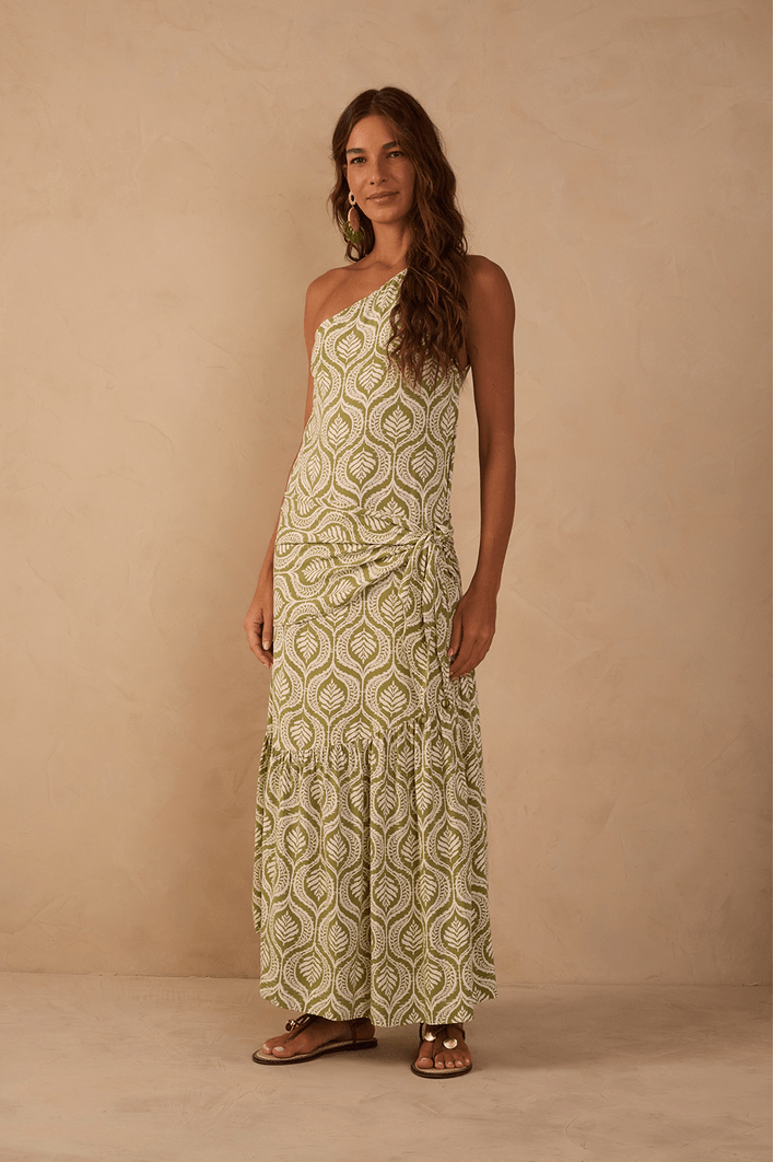 Vestido Cropped Crepe Estampa Jardim