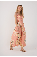 Vestido Midi Tricoline Estampa Antúrio