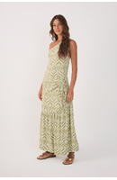 Vestido Cropped Crepe Estampa Jardim