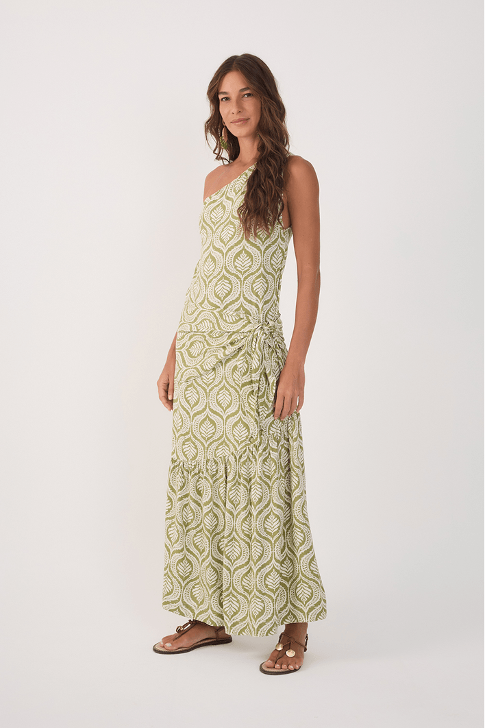 Vestido Cropped Crepe Estampa Jardim