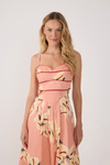 Vestido Midi Tricoline Estampa Antúrio
